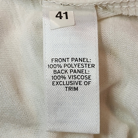 Hinge Ivory Gold Sequined Embellished Cap Sleeved Top Size X-Small - Picture 6 of 6